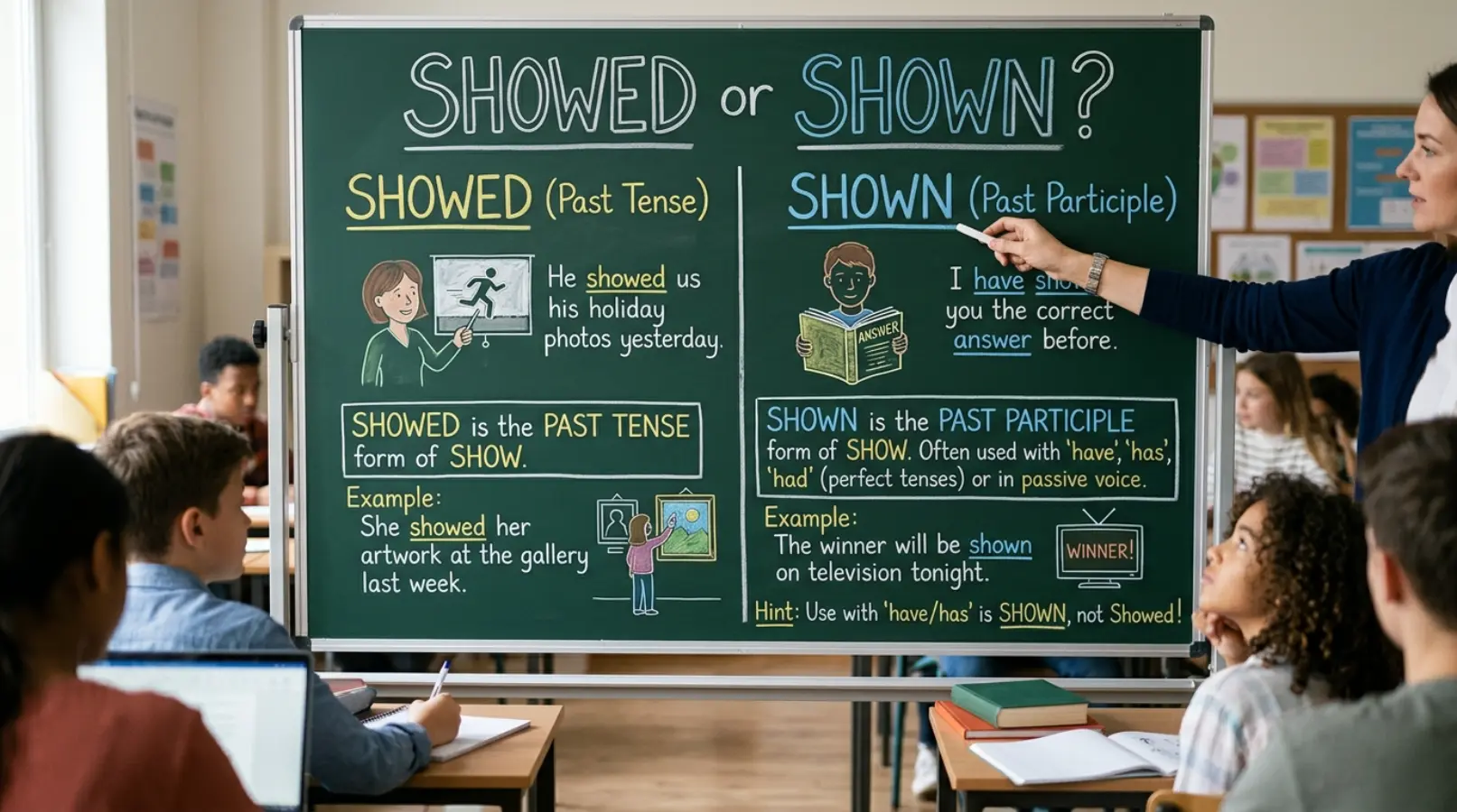 Showed or Shown
