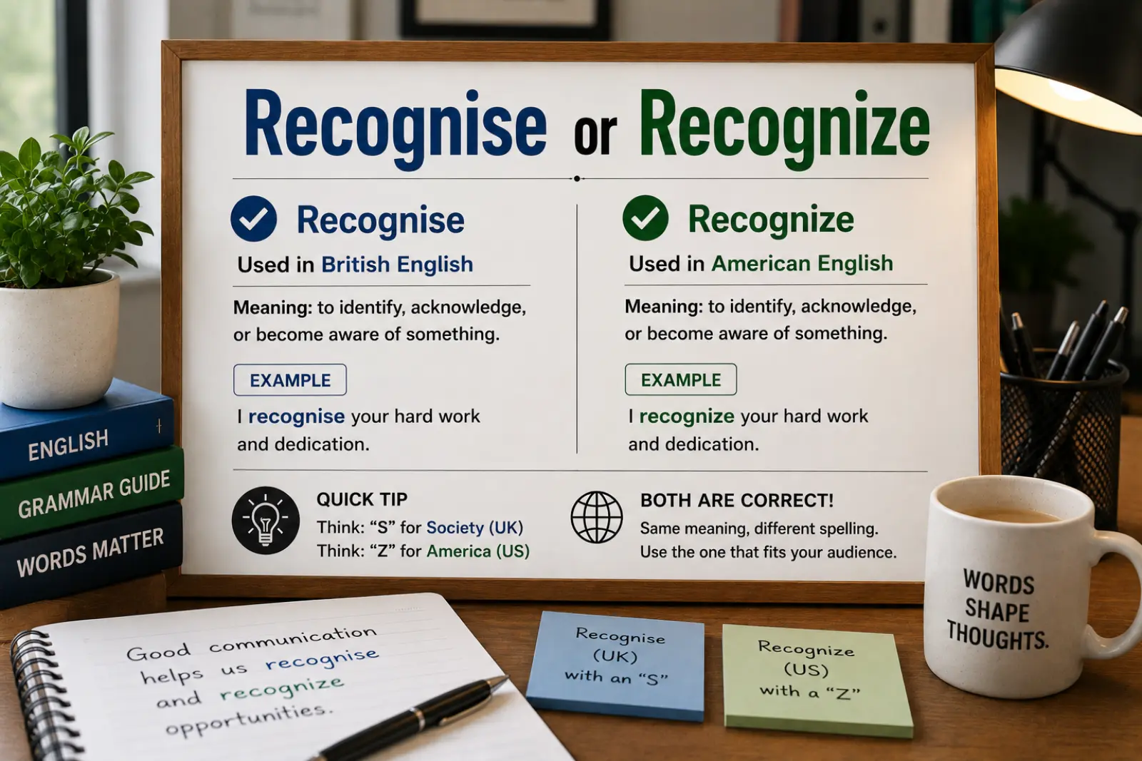 Recognise or Recognize