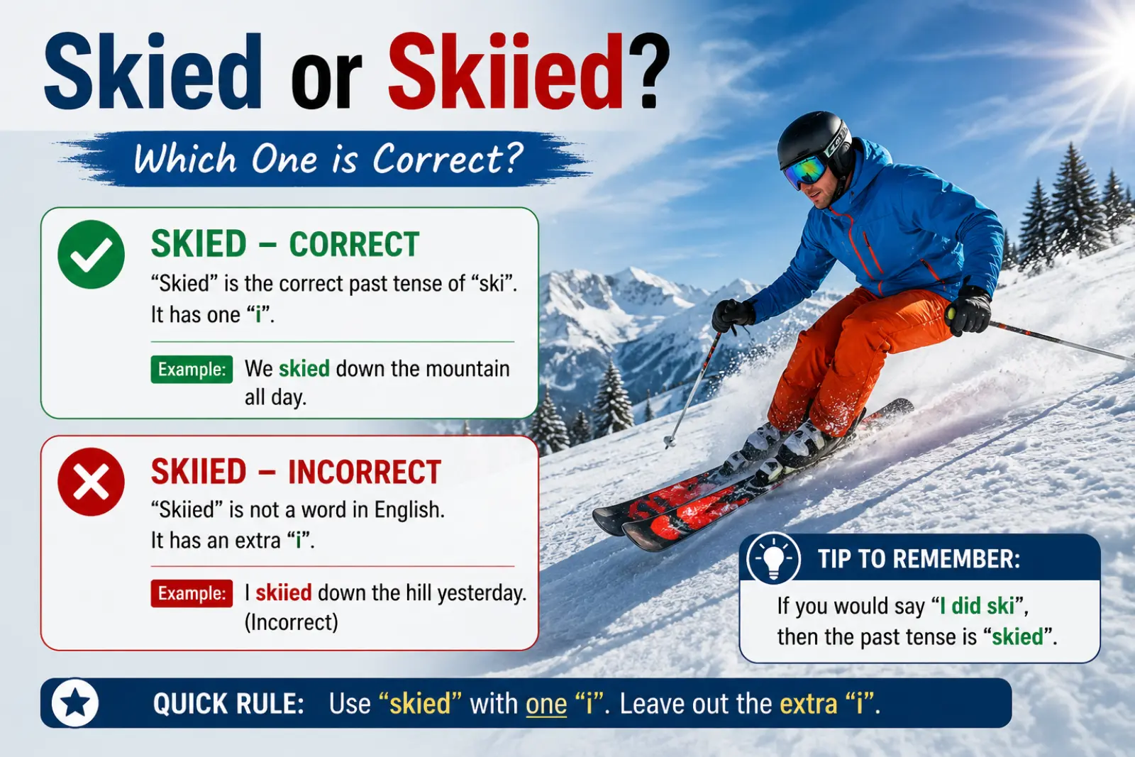 skied-or-skiied