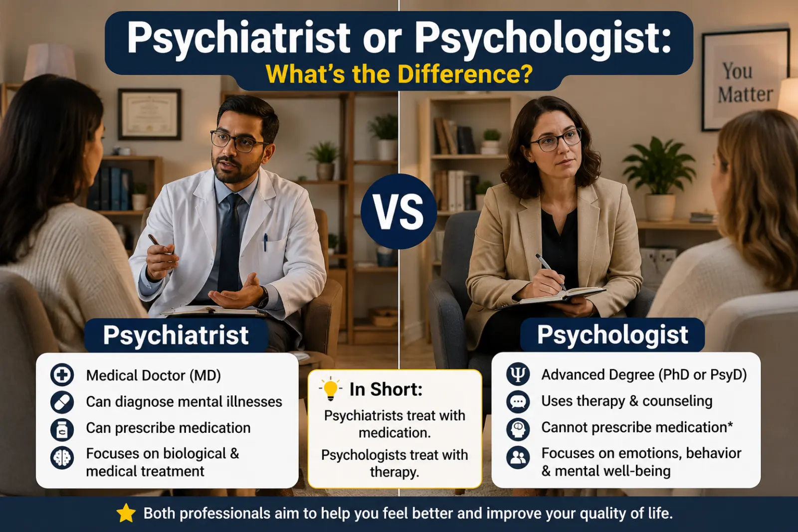 Psychiatrist or Psychologist