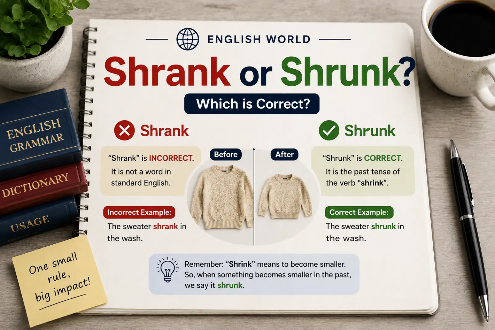 Shrank or Shrunk