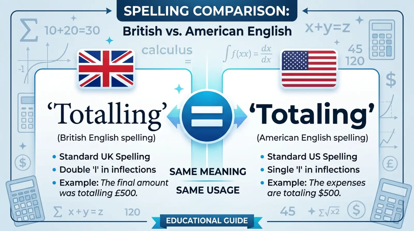 totalling-or-totaling