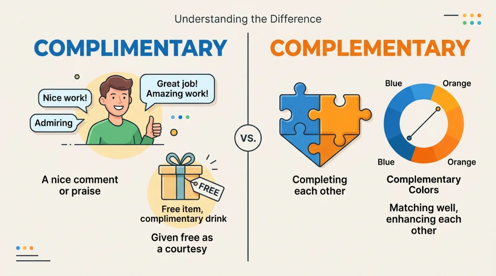 complimentary-or-complementary